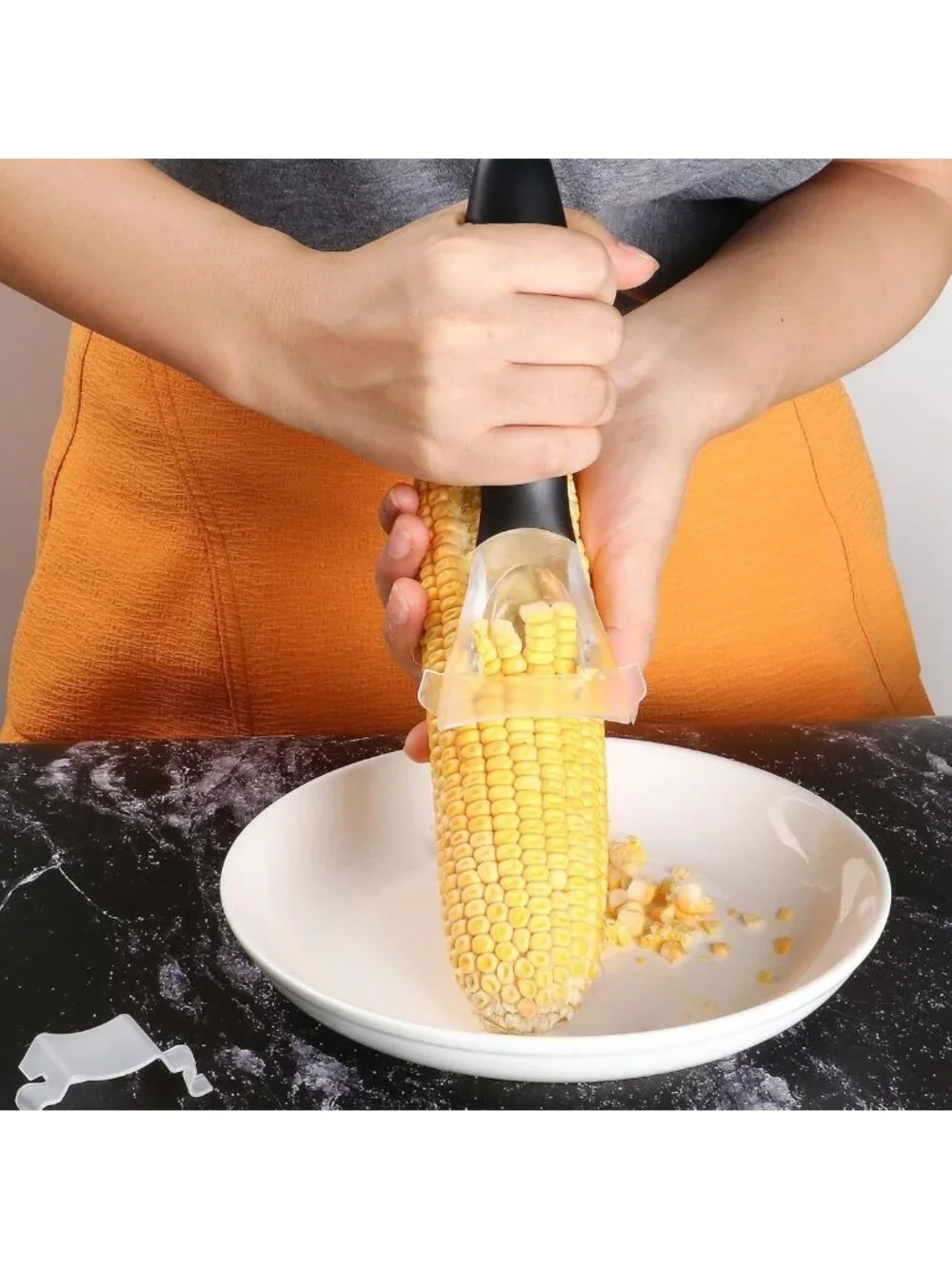 Ergonomic Corn Kernel Cutter Tool - Easy Peeler & Stripper for Quick Corn Prep